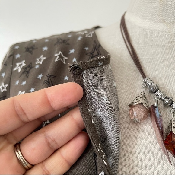 Boden Green Star Print midi length dress size 12 New - Picture 2 of 6